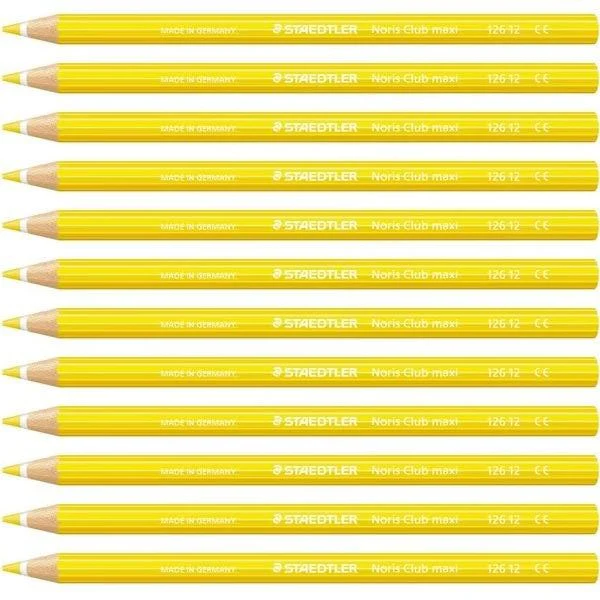 Staedtler Noris Club Maxi Learner Coloured Pencils Pack 12 (Yellow) - Image 2