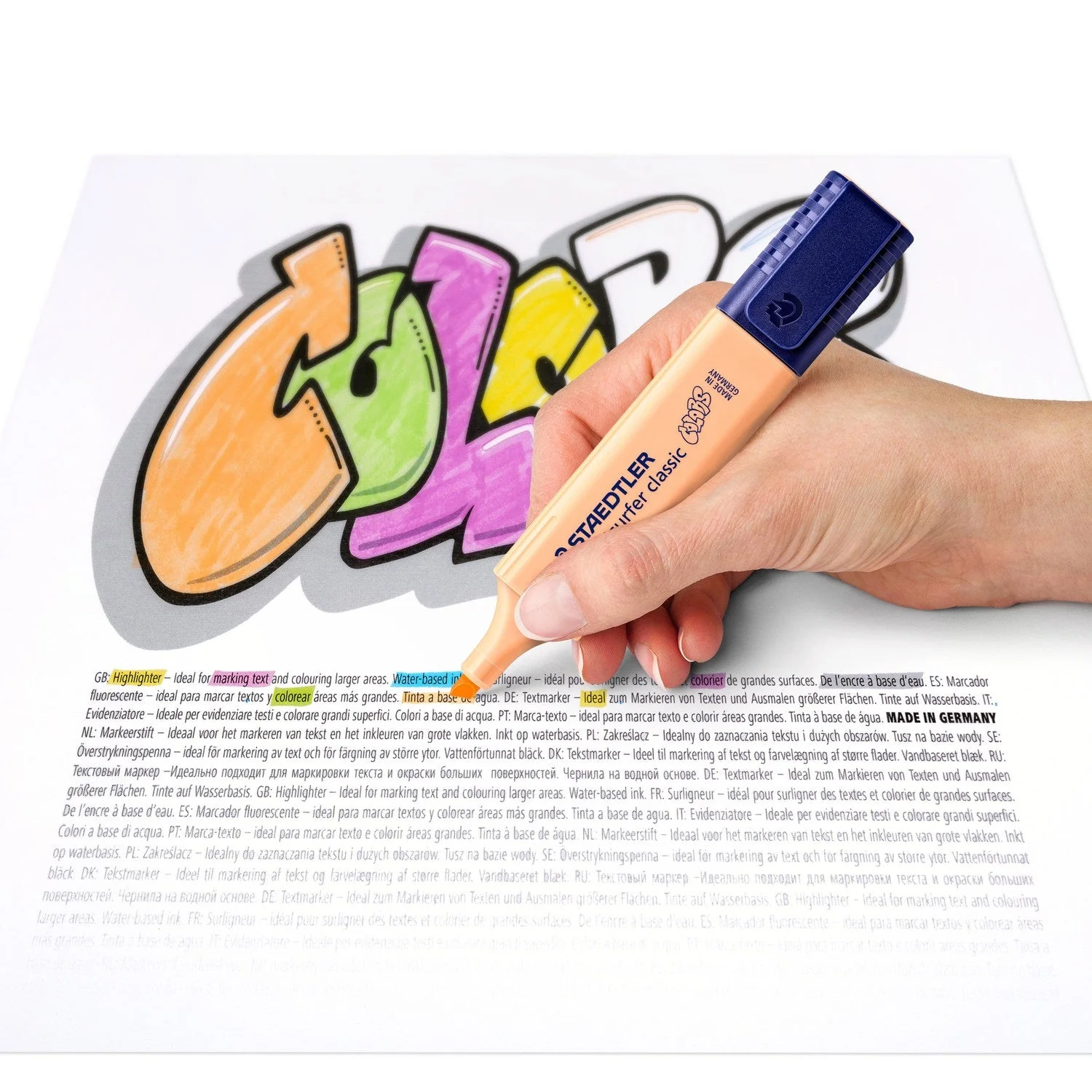 Staedtler Textsurfer Pastel Colours Classic Highlighters Pack 6 Wallet - Image 2