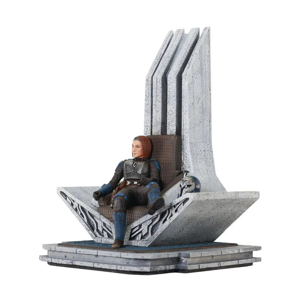 Star Wars Mandalorian Bo-Katan on Throne Statue Toy - Image 3