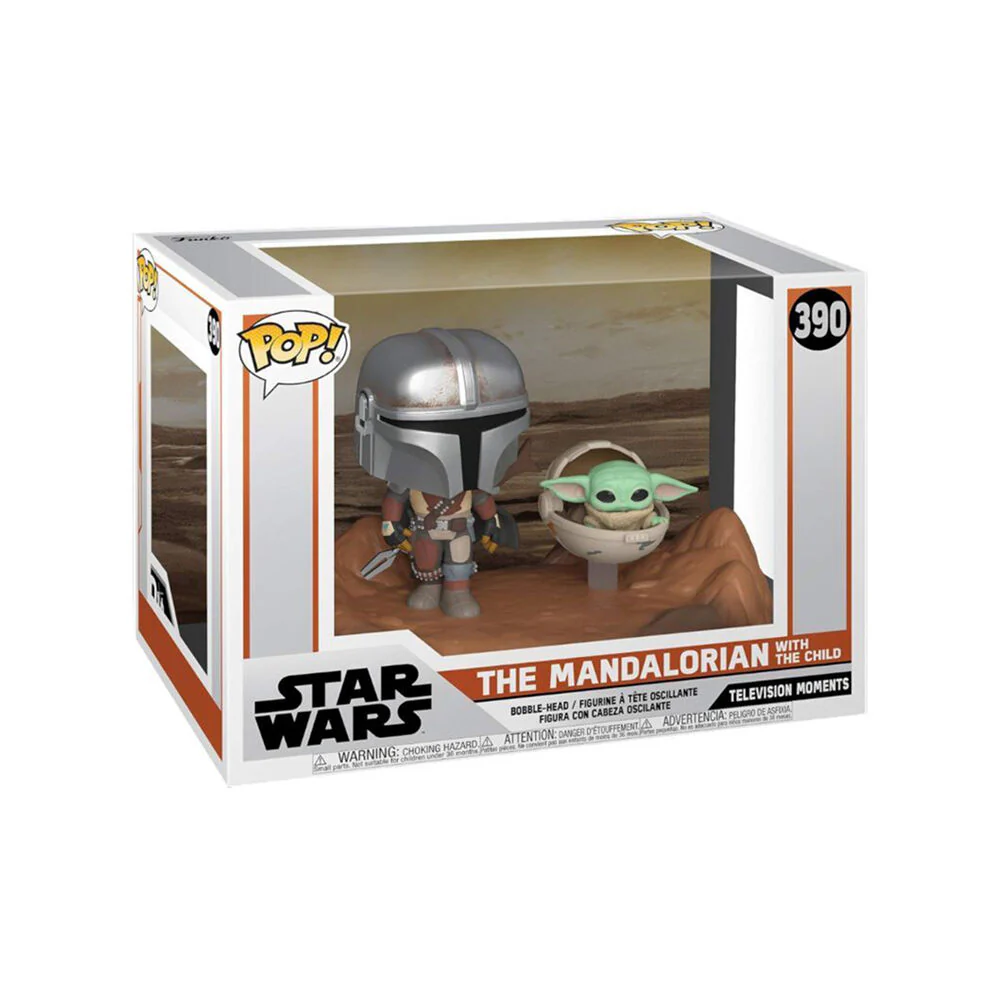 Star Wars Mandalorian & Child Pop! Movie Moment Vinyl Action Figure Toy - Image 2