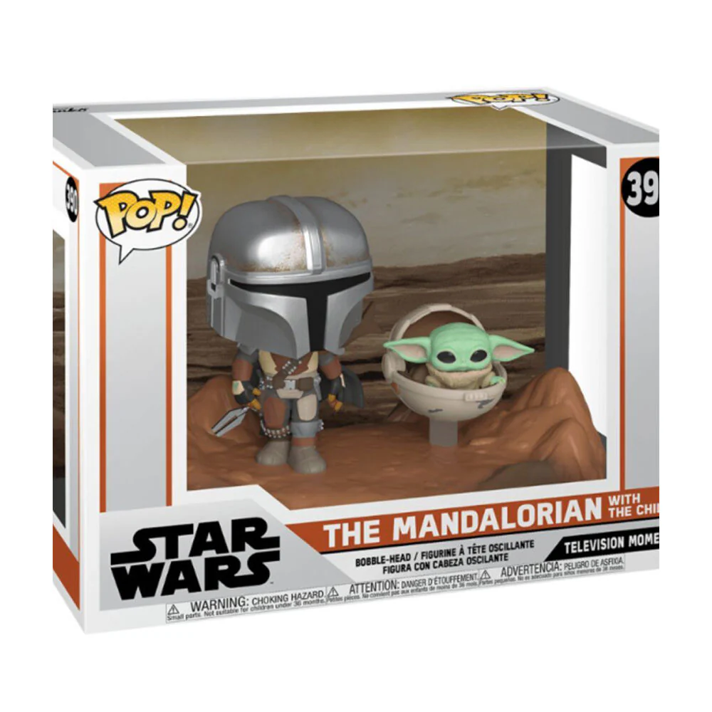 Star Wars Mandalorian & Child Pop! Movie Moment Vinyl Action Figure Toy - Image 3
