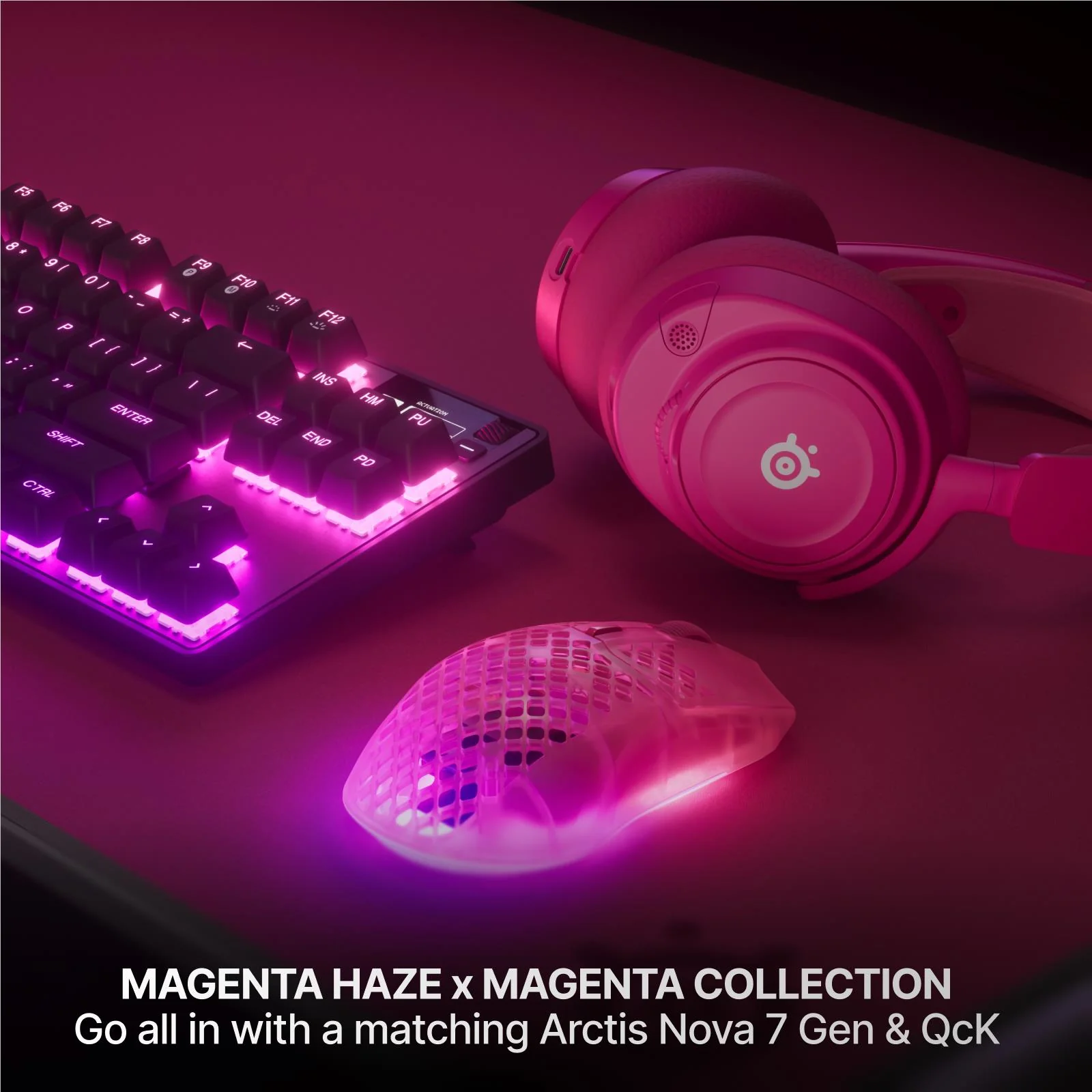 SteelSeries Aerox 3 Gen 2 Wireless Gaming Mouse Magenta Haze - Image 8