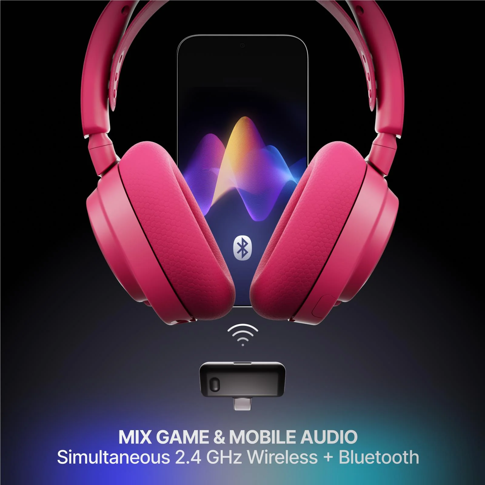 SteelSeries Arctis Nova 7 Gen 2 Wireless Gaming Headset (Magenta) - Image 4
