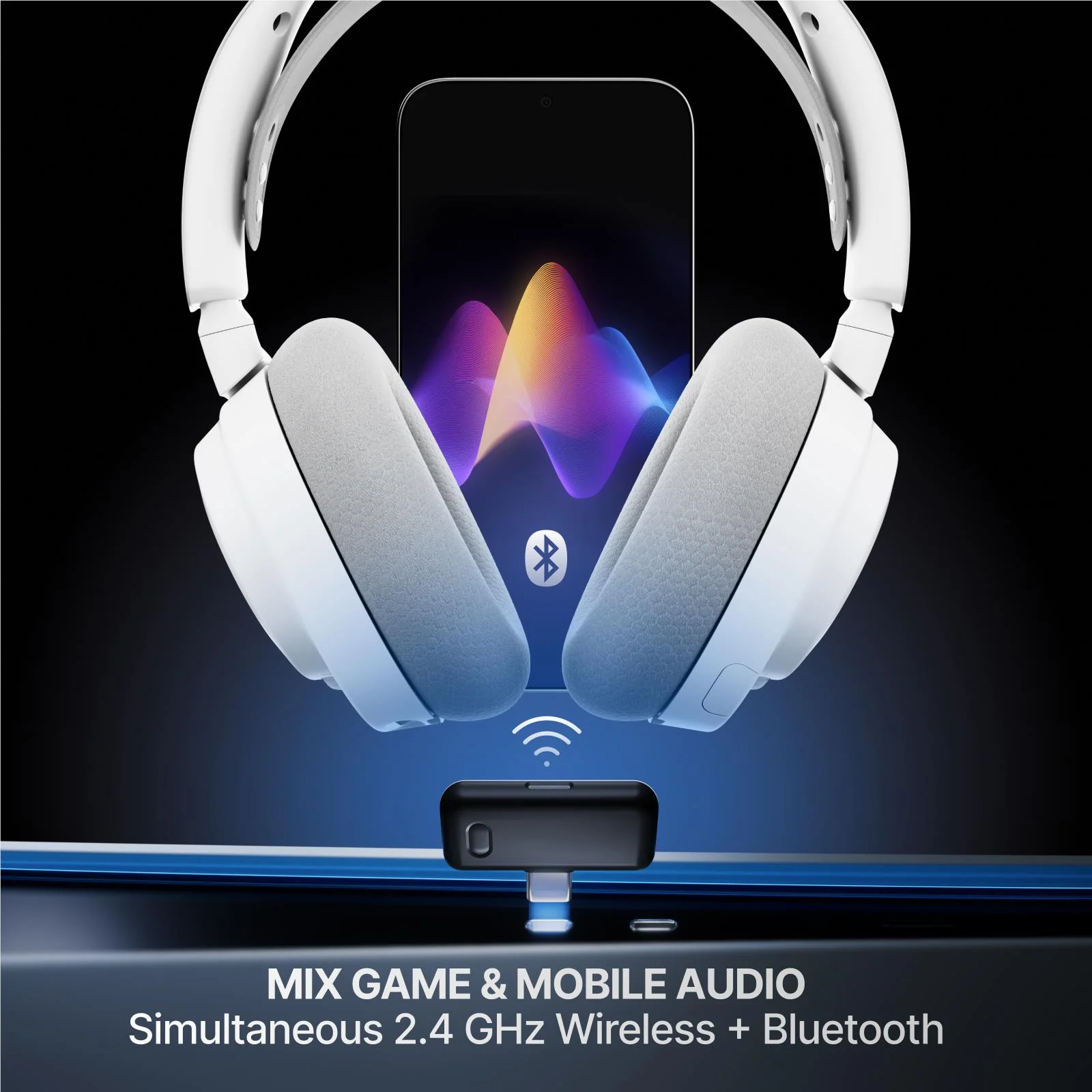 SteelSeries Arctis Nova 7P Gen 2 Wireless Gaming Headset (White) - Image 4