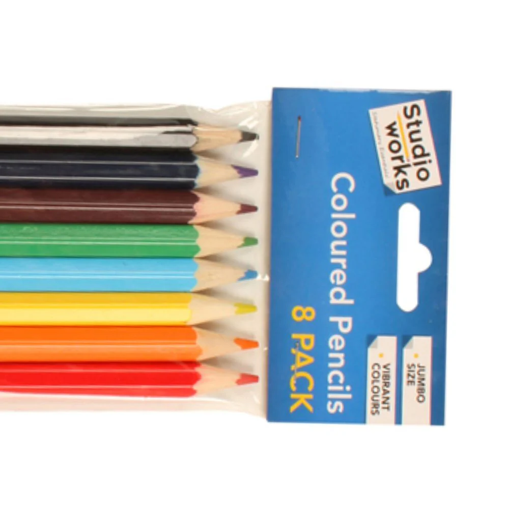 Studio Works Jumbo Colouring Pencils Creative Toolkit [8-Pieces] - Image 3