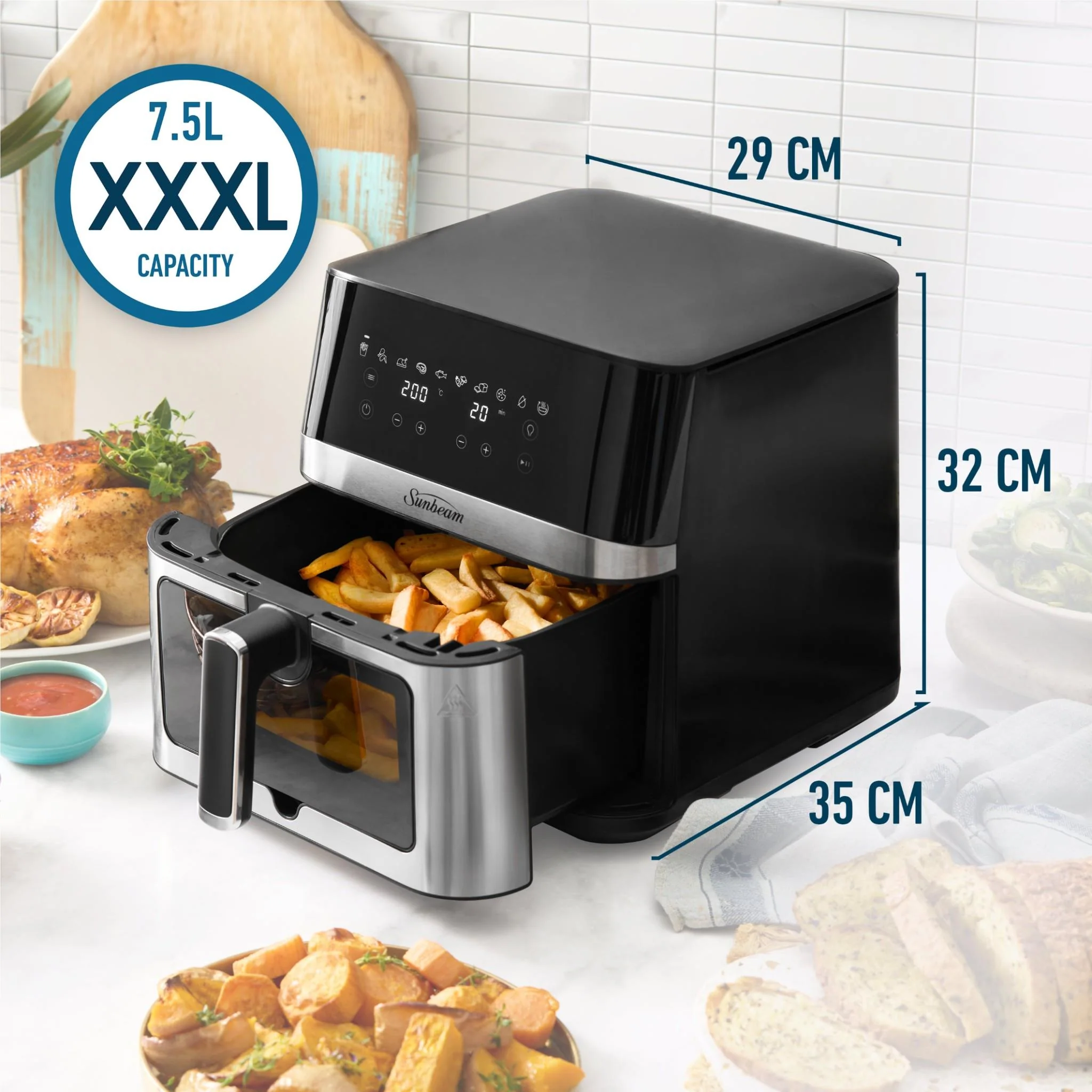 Sunbeam Alinea Max DiamondForce 7.5L  Air Fryer - Image 10