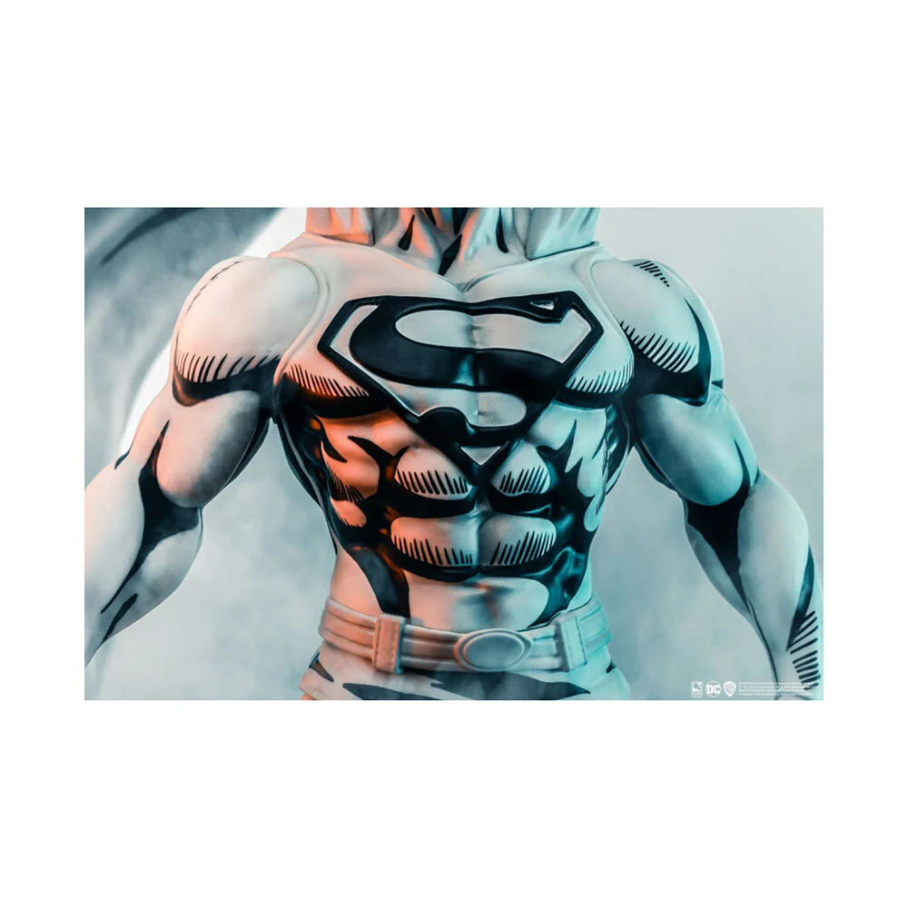 Superman John Byrne Black & White PVC 1:8 Scale Statue 12" - Image 5