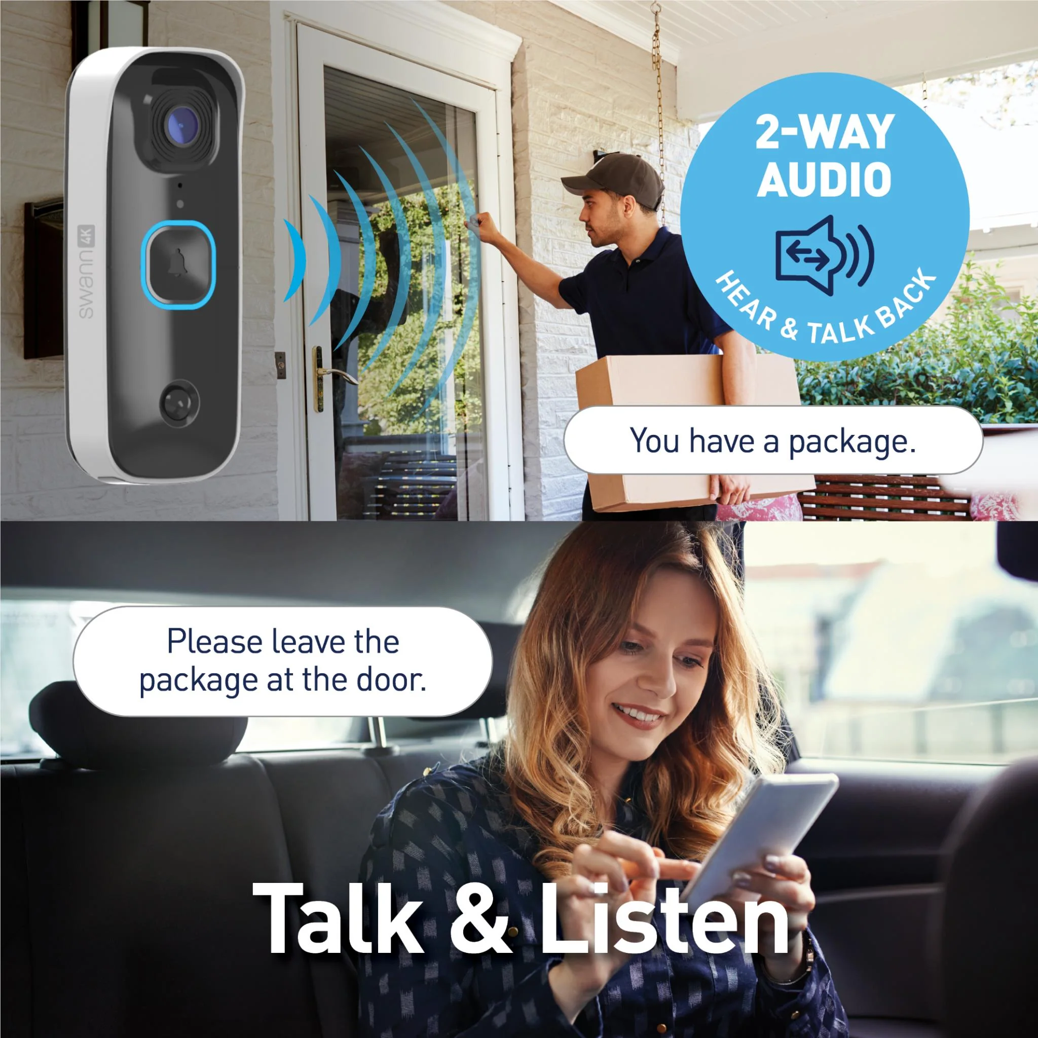 Swann Buddy 4K Video Doorbell with Chime - Image 9