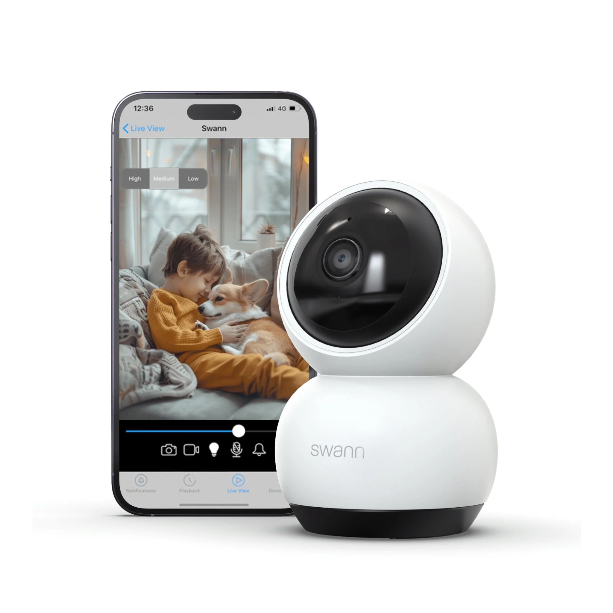 Swann EVO 2K Pan and Tilt Indoor WiFi Camera - Image 2