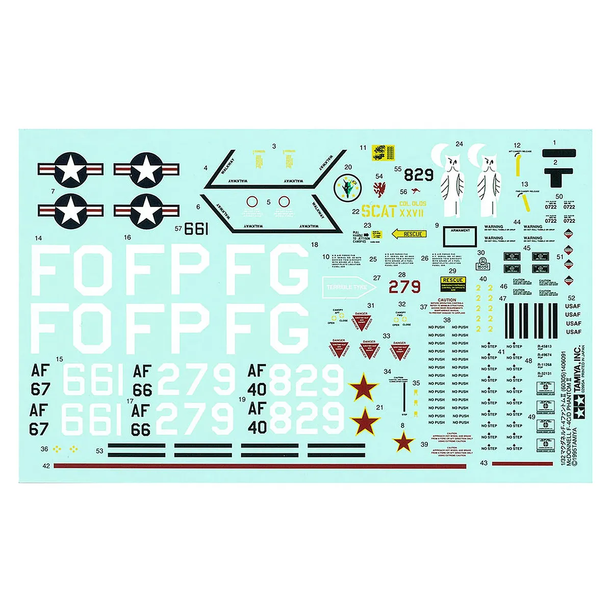 Tamiya 1/32 McDonnell Douglas F-4C/D Phantom II Jet Scaled Plastic Model Kit - Image 6