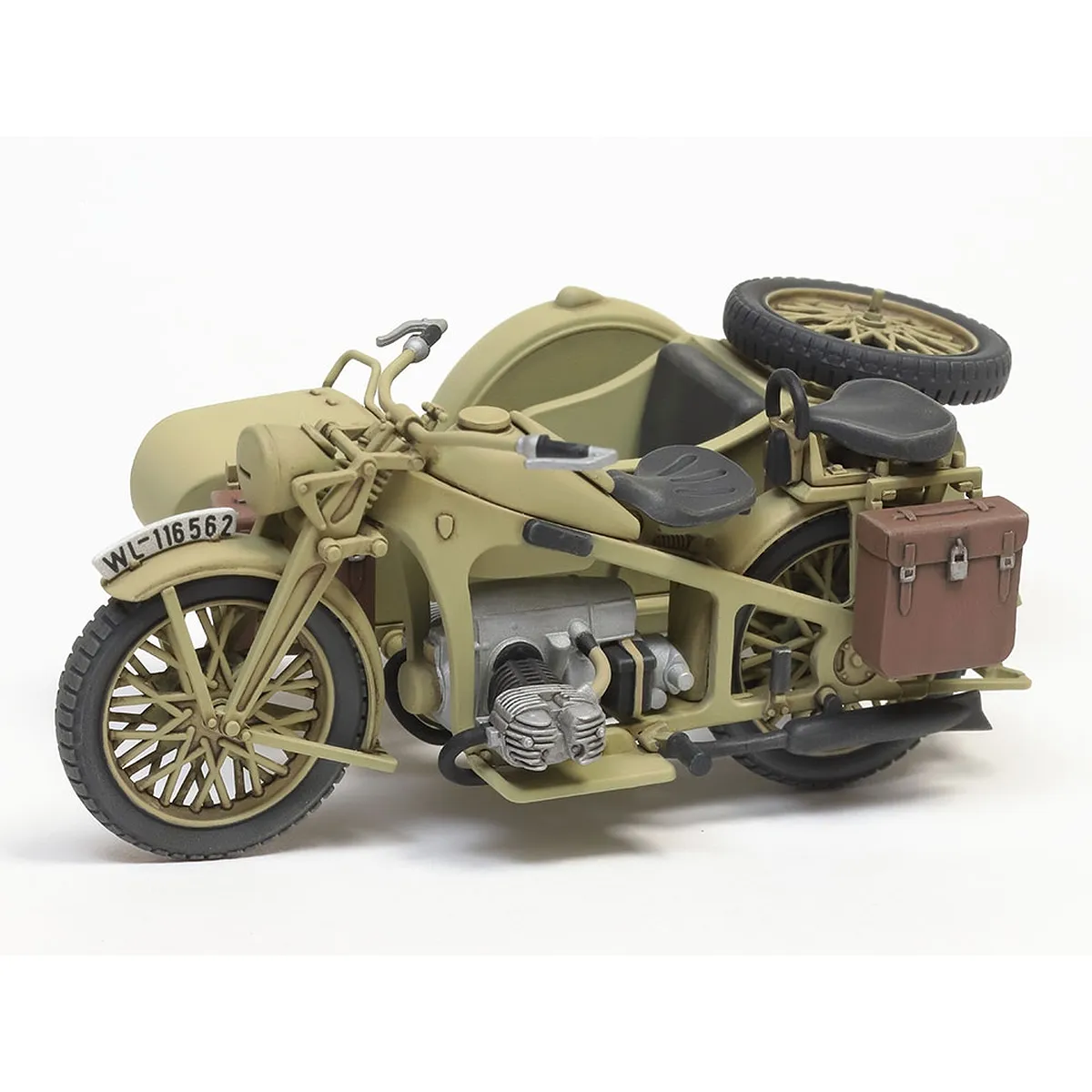 Tamiya 1/35 German KS600 Motorcycle with Sidecar Scaled Plastic Model Kit - Image 5