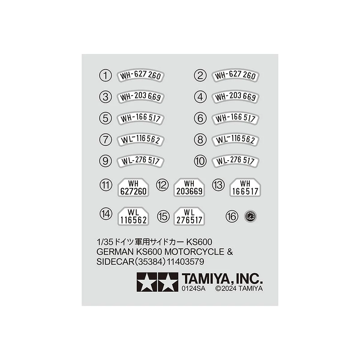 Tamiya 1/35 German KS600 Motorcycle with Sidecar Scaled Plastic Model Kit - Image 6
