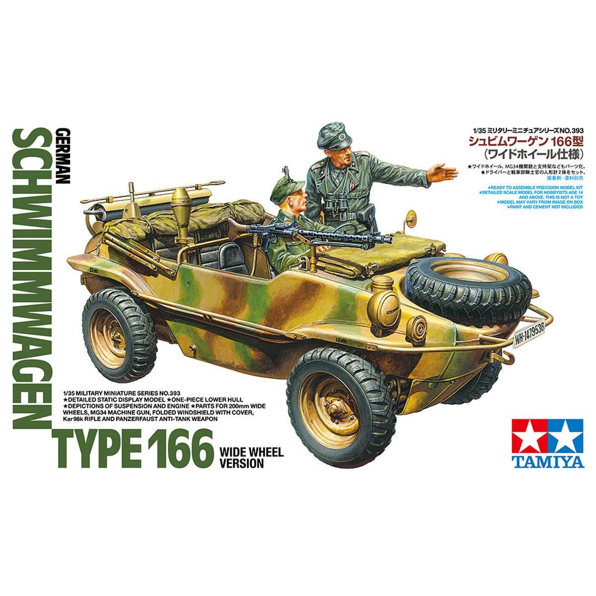Tamiya 1/35 German Schwimmwagen T166 Wide Wheel Version - Image 2