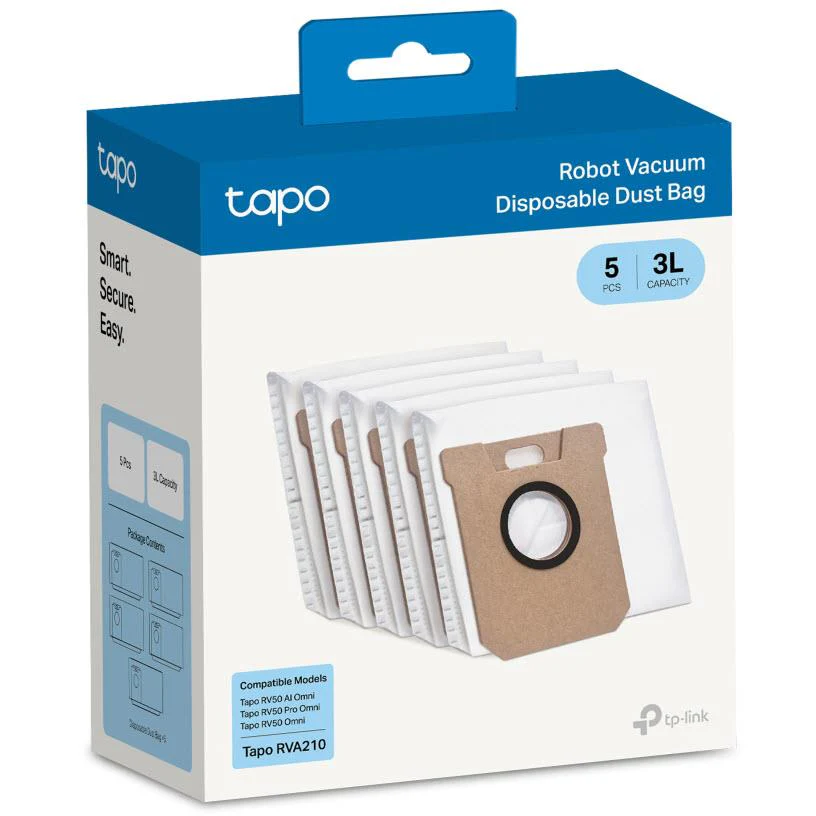 Tapo Robot Vacuum Disposable Dust Bag (5 Pcs) [Suits RV50 series] - Image 4