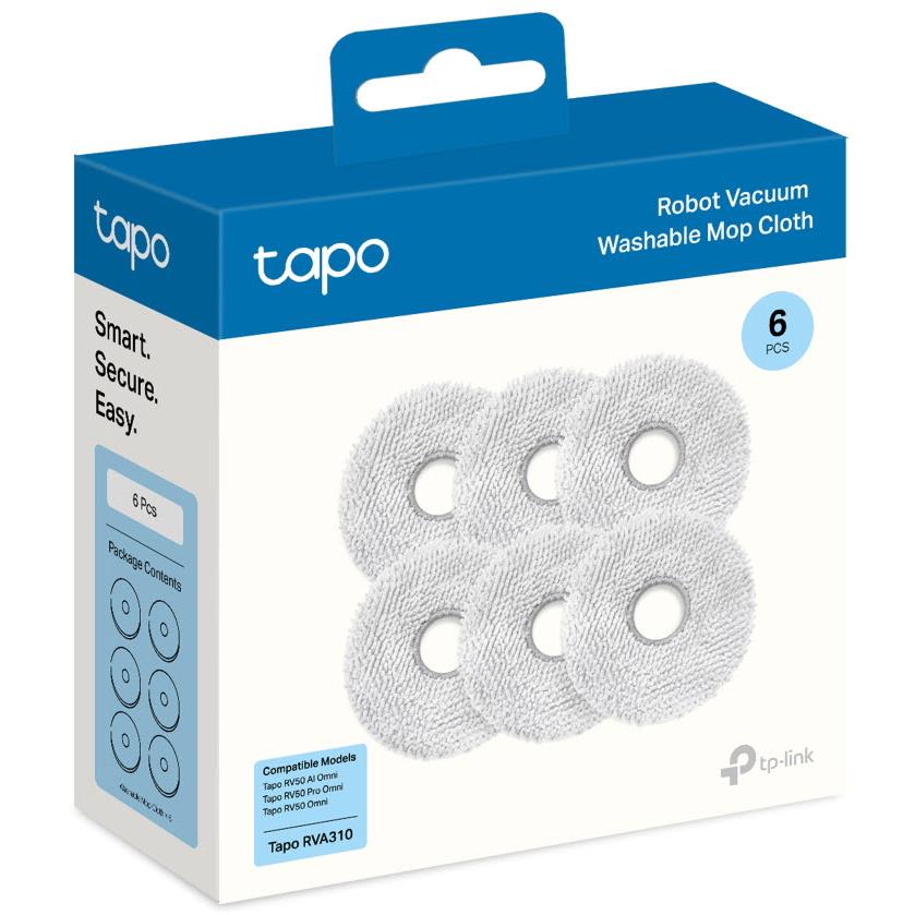 Tapo Robot Vacuum Washable Mop Cloth (6 Pcs) [Suits RV50 Series] - Image 5