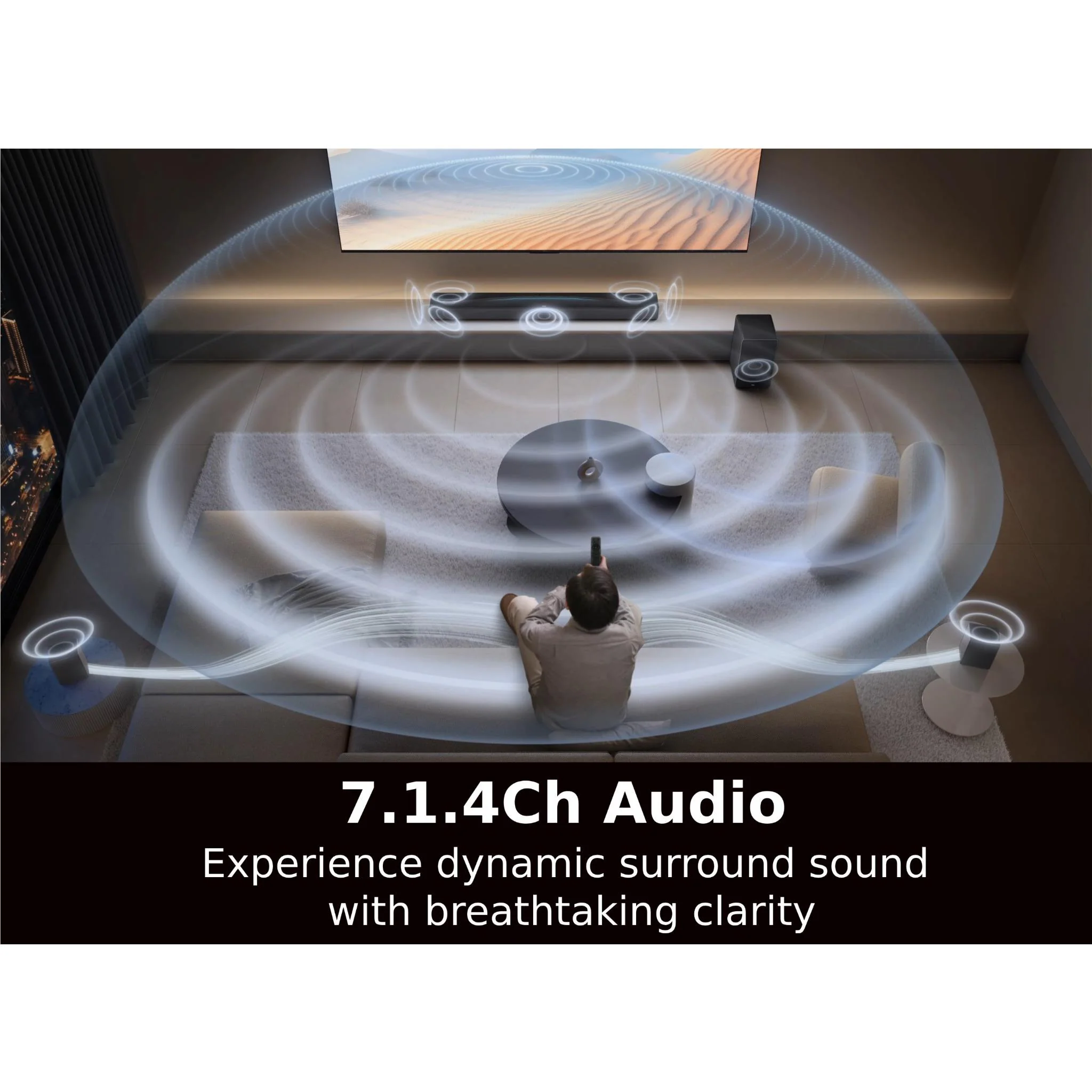 TCL Q85H Pro 860W 7.1.4ch Dolby Atmos Soundbar with Wireless Subwoofer - Image 9