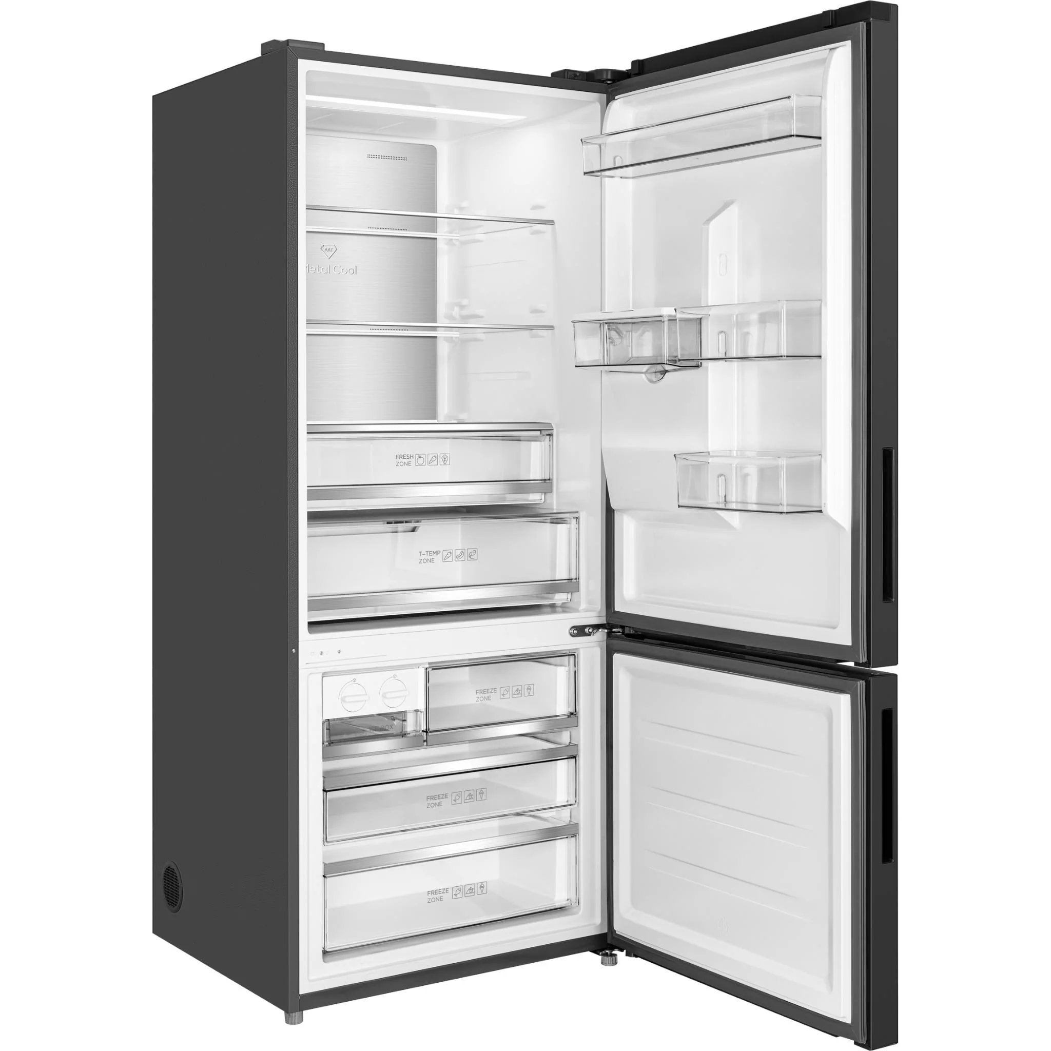 TCL TRF440BHB 412L Bottom Mount Fridge (Black) - Image 6