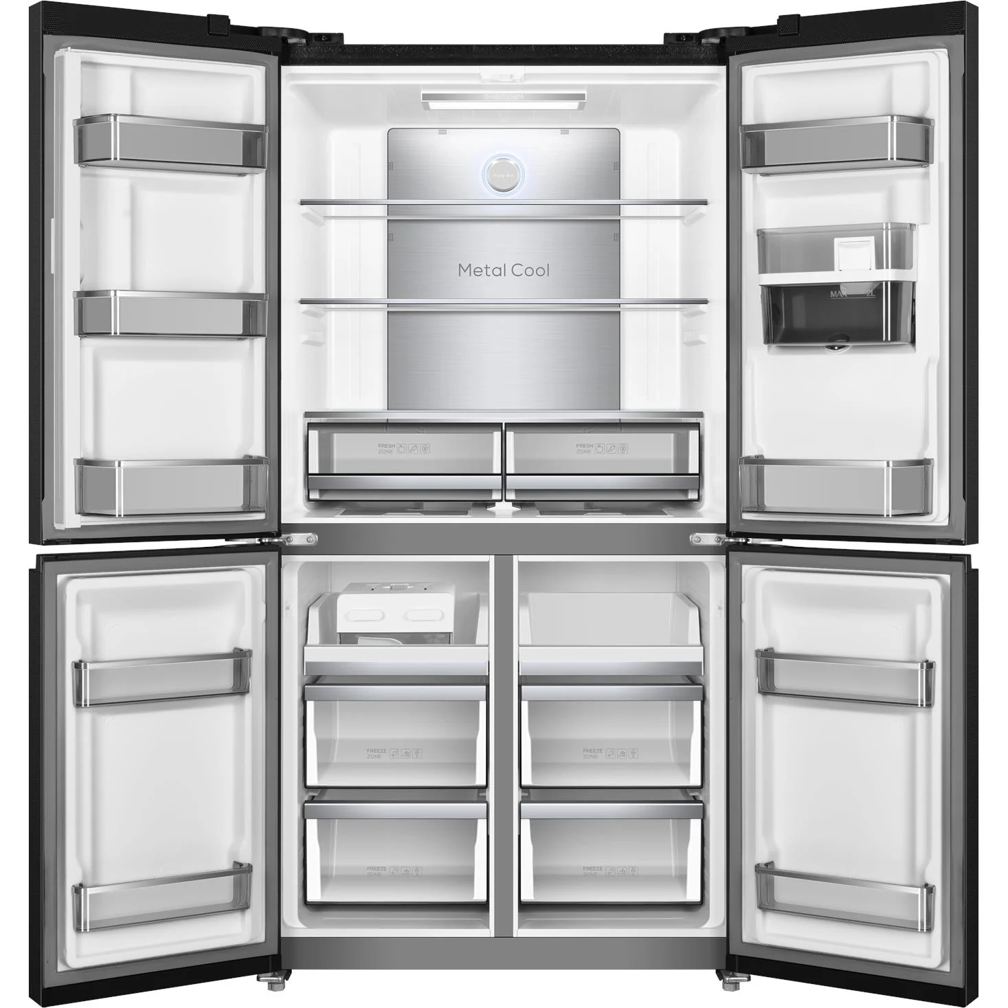 TCL TRF590QHB 590L French Door Fridge (Matte Black) - Image 2