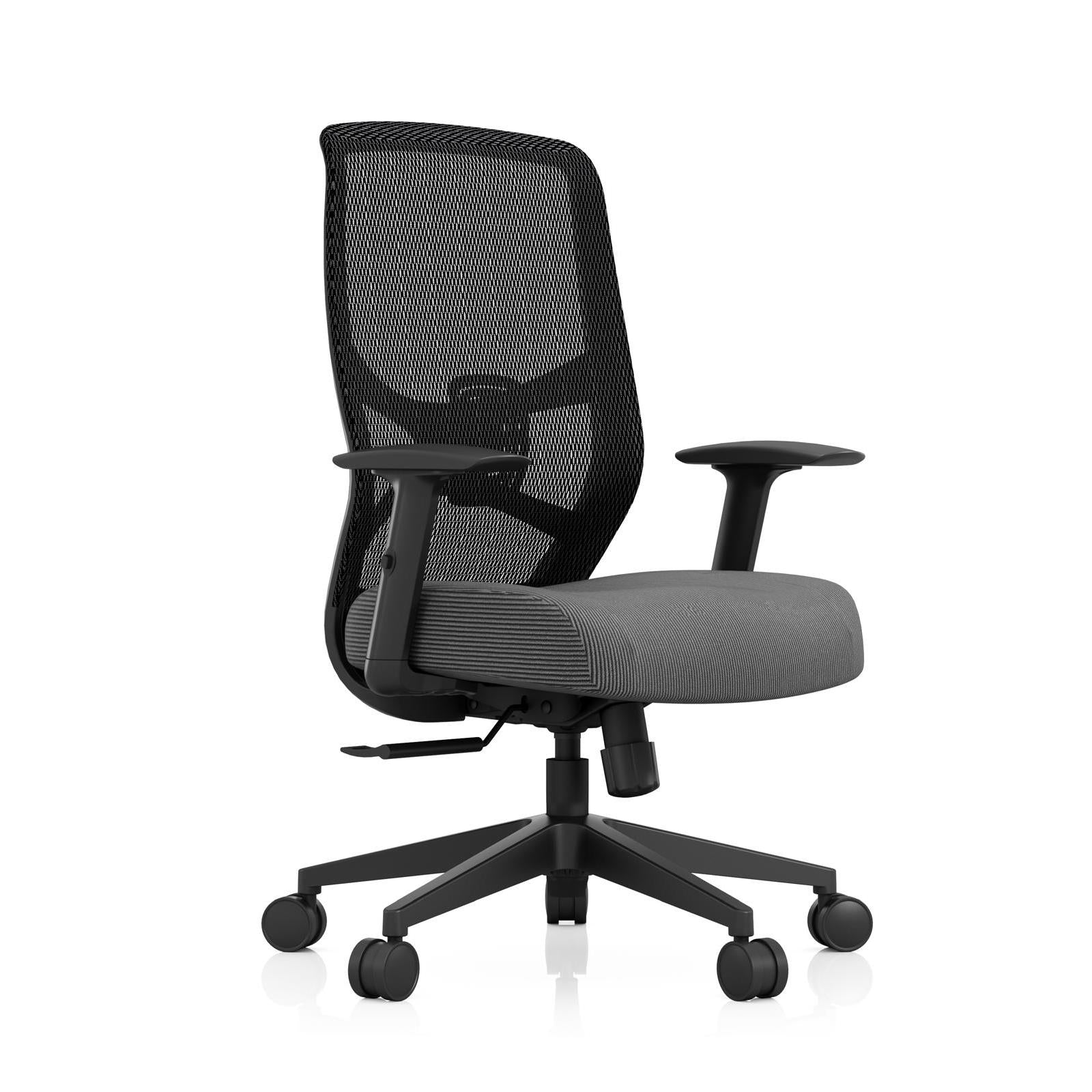 TEMPUR ProTask Mesh / Fabric Swivel Executive Office Chair (Black) - Image 2
