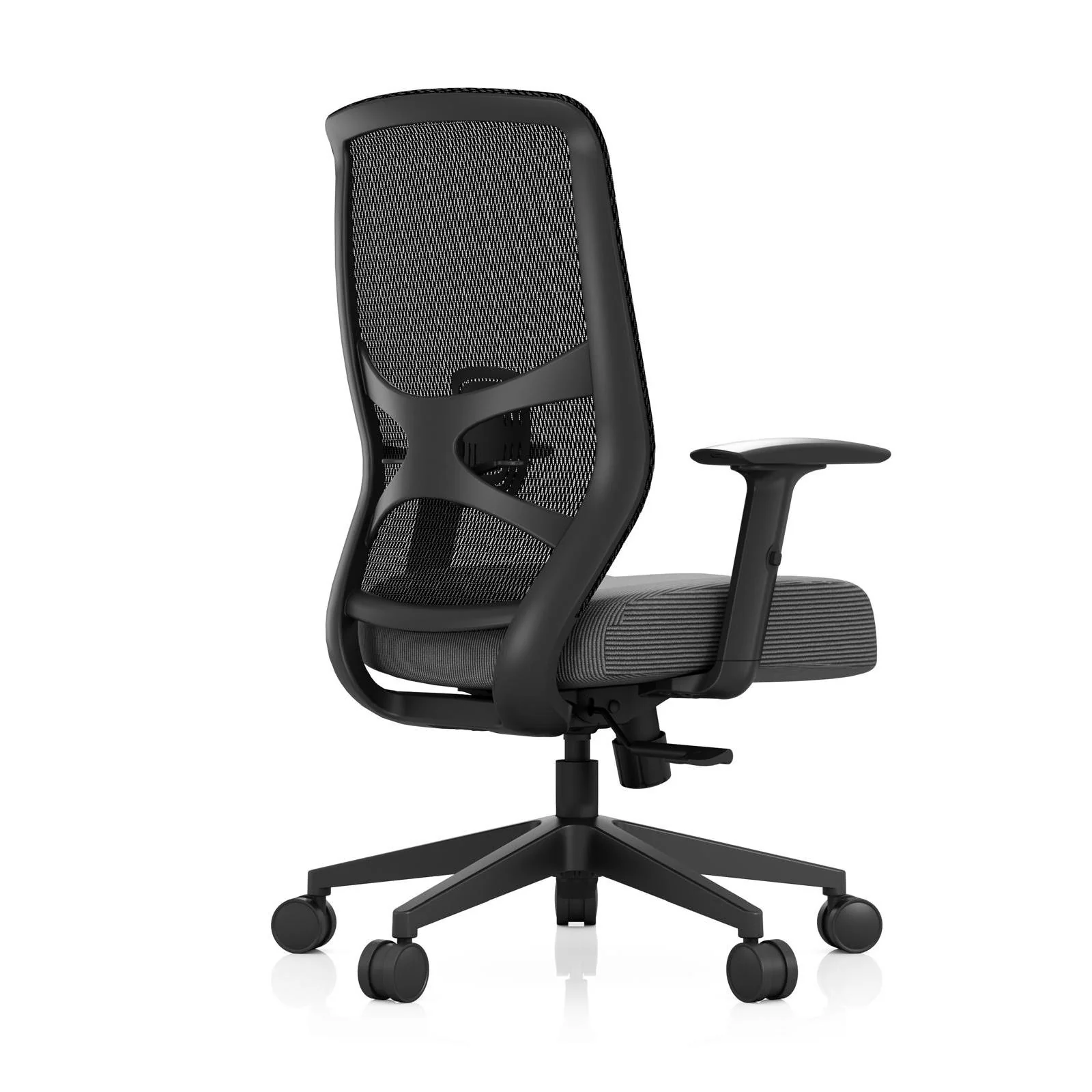 TEMPUR ProTask Mesh / Fabric Swivel Executive Office Chair (Black) - Image 6