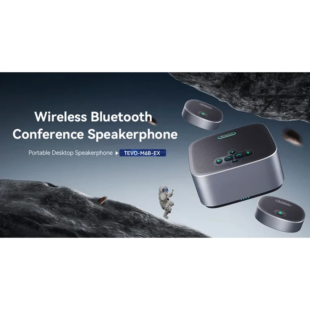Tenveo M6BEX Bluetooth Conferencing Speakerphone with 2 Expansion Mics - Image 2