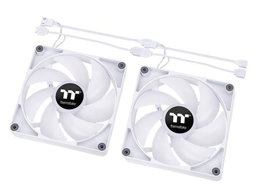 Thermaltake CL-F153-PL12SW-A 2 Pack CT120 120mm ARGB PWM Cooling Fan  (White) - Image 4
