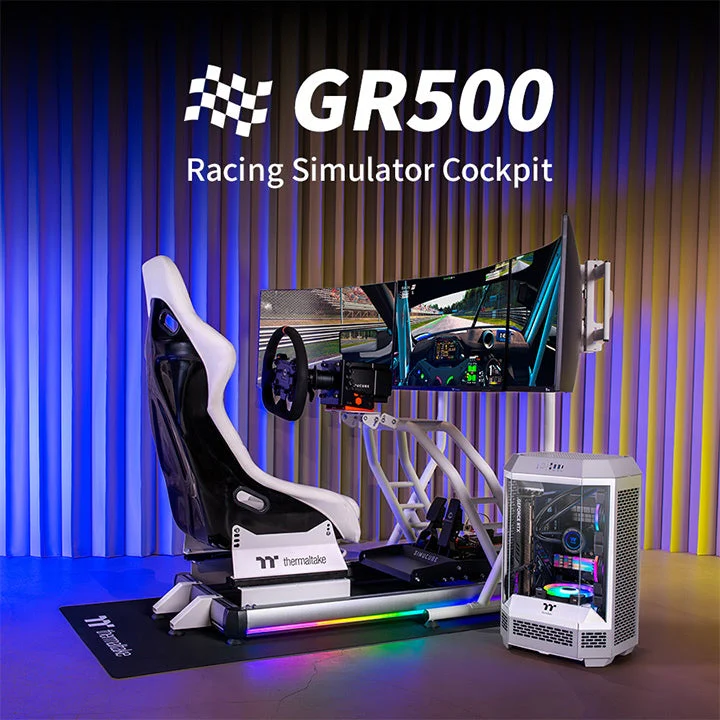 Thermaltake Gaming GR500 RGB Racing Simulator Cockpit Snow Edition - Image 2
