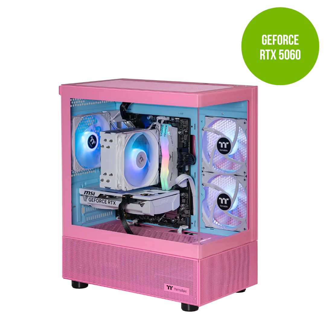 Thermaltake Horizon Elite Gaming Desktop PC (Intel 14400F / RTX 5060 / 32GB RAM) - Bubble Pink Edition - Image 2