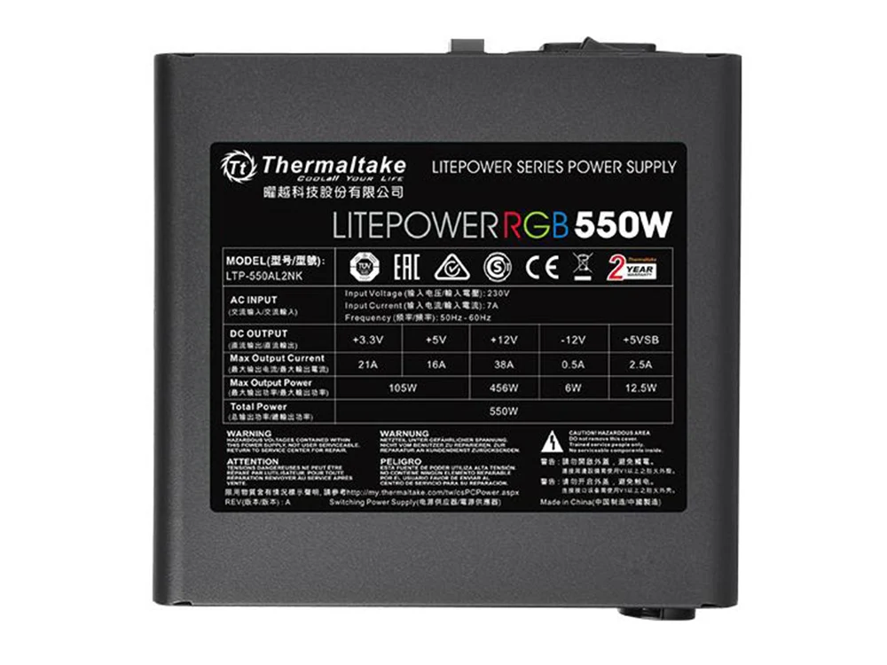 Thermaltake Litepower RGB 550W Power Supply - Image 3