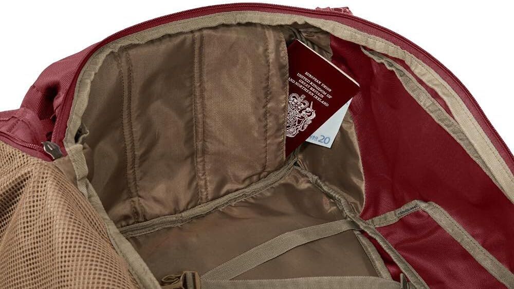 Thule 60L Womens 2-in-1 Landmark Adventure Travel Backpack Bag in Dark Bordeaux Red - Image 6