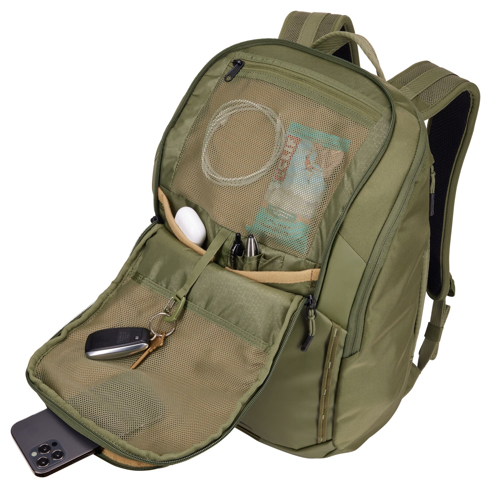 THULE Chasm Everyday Backpack Bag Travel with Laptop Pocket 26L Olivine - Image 7