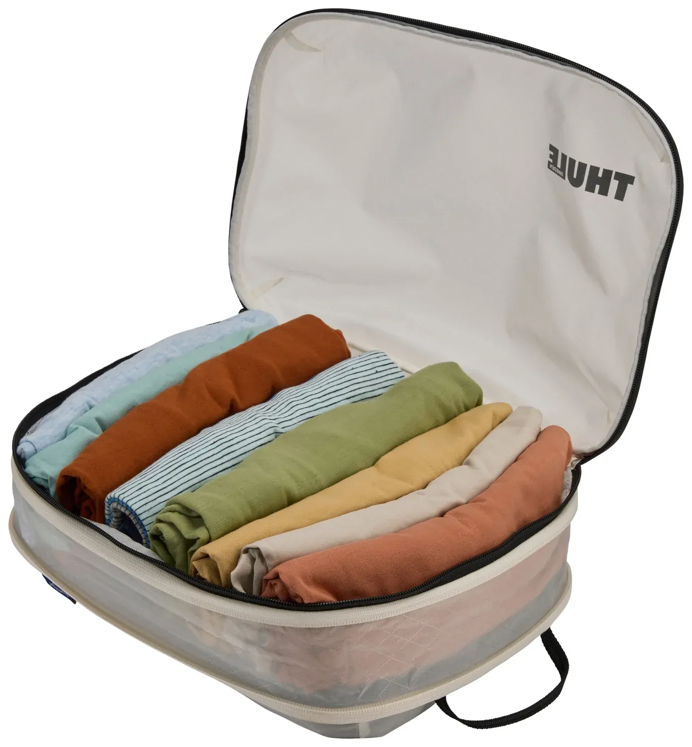 THULE Packing Cube Set Compression Travel Storage Bags Duo 2x (Small and Medium) White - Image 2