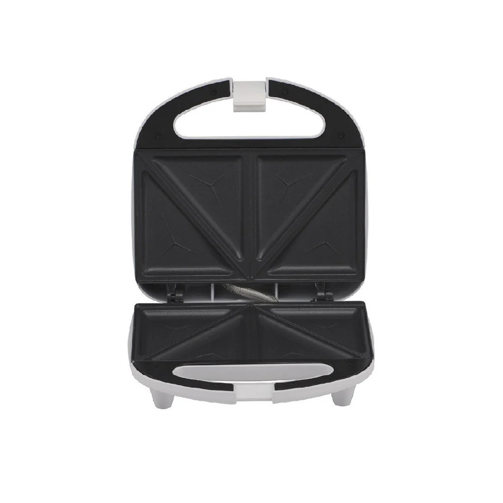 Tiffany 2 Slice Sandwich Maker 750W Nonstick Plates Cool Touch Handle (White) - Image 2