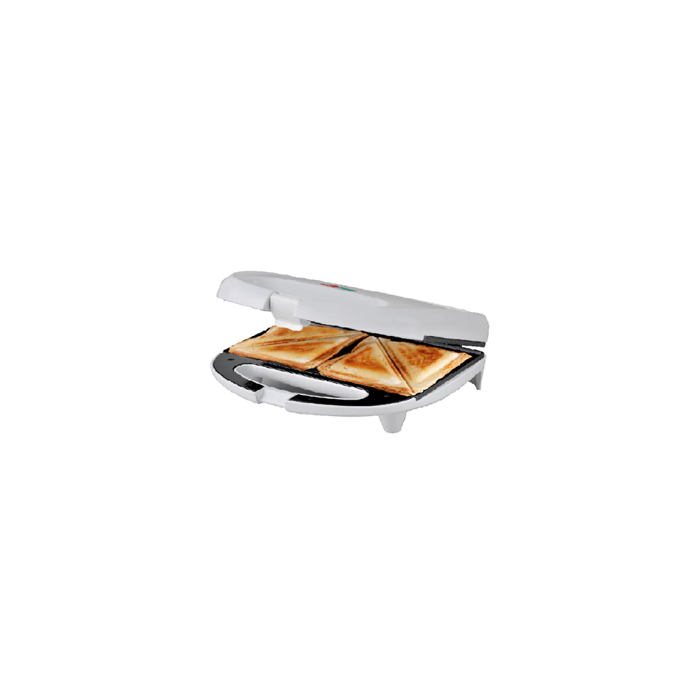 Tiffany 2 Slice Sandwich Maker 750W Nonstick Plates Cool Touch Handle (White) - Image 3