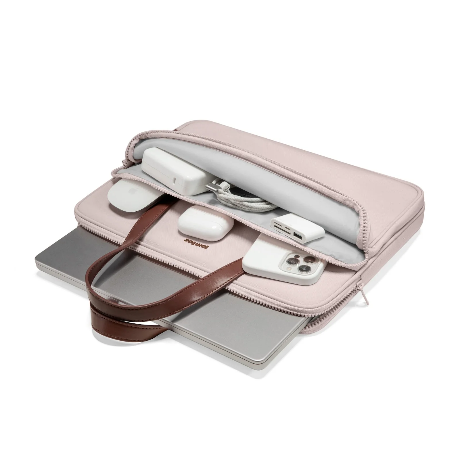 Tomtoc Versatile 14" A11 Laptop Sleeve Handbag (Blush Pink) - Image 2