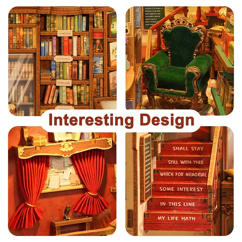 Tonecheer Left Bank Bookstore Book Nook Kit - Image 3