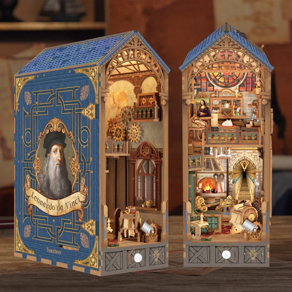 Tonecheer Leonardo da Vinci Book Nook Kit - Image 2