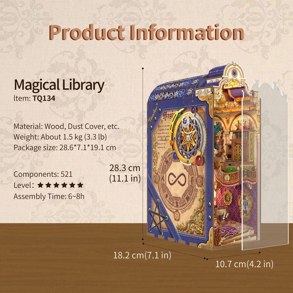 Tonecheer Magical Library Book Nook Kit - Image 5