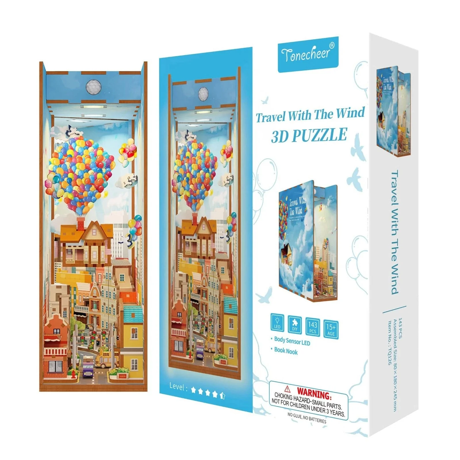 Tonecheer Travel with The Wind Book Nook Kit - Image 2
