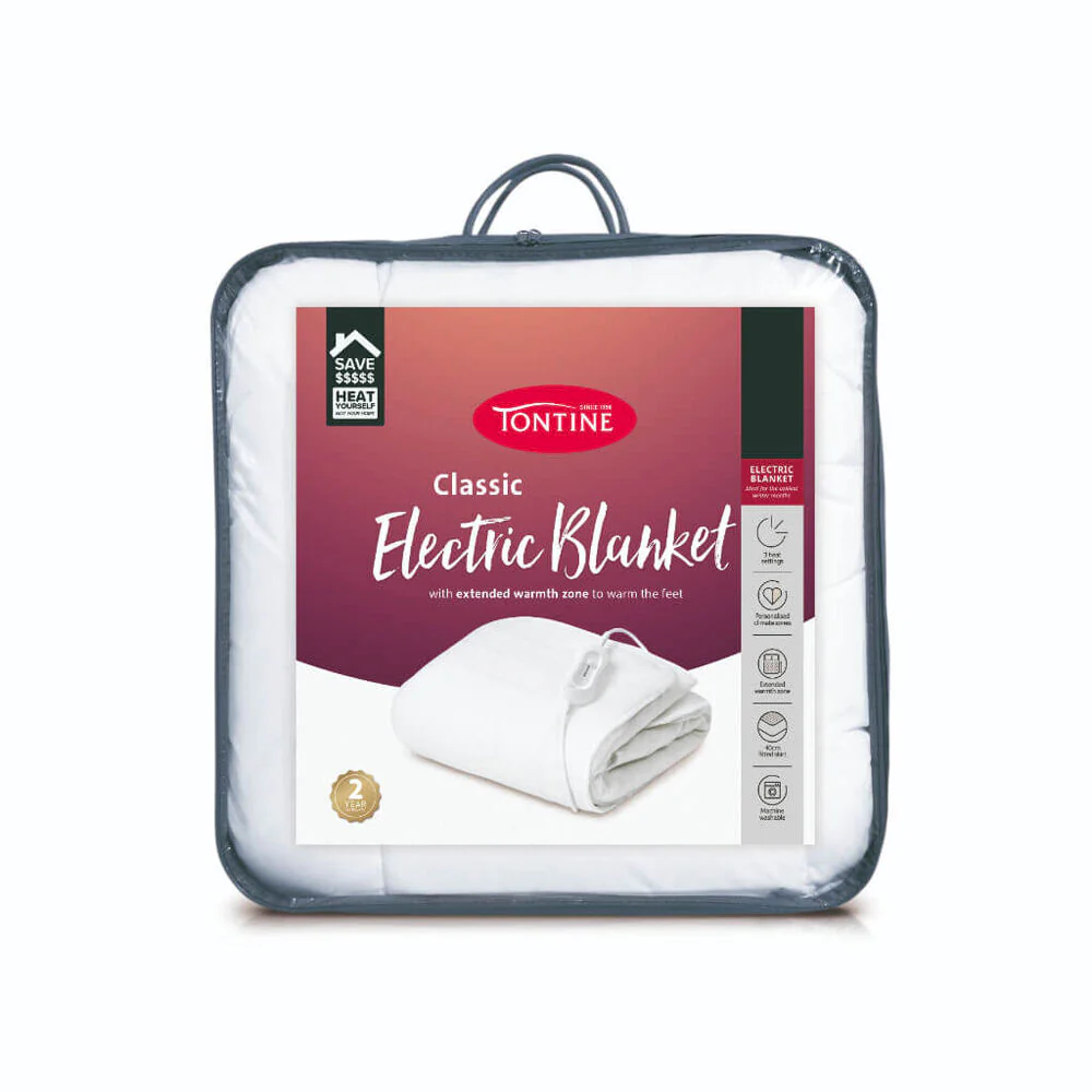 Tontine Classic Electric Blanket with Dual Climate Zones (King)