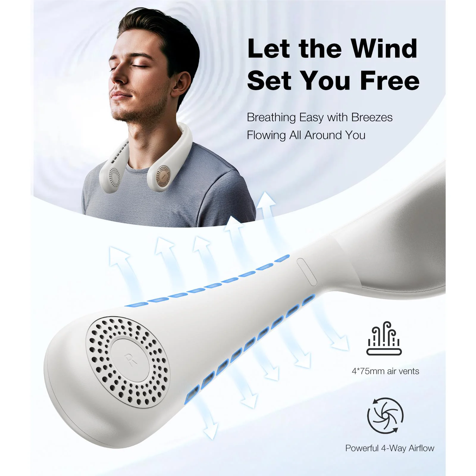 Torras COOLiFY Air Wearable Air Conditioner (Apricot Dune White) - Image 5