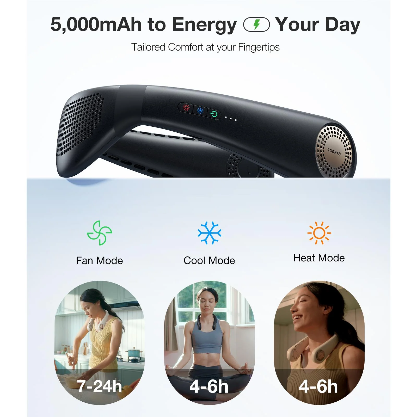 Torras COOLiFY Air Wearable Air Conditioner (Midnight Black) - Image 3
