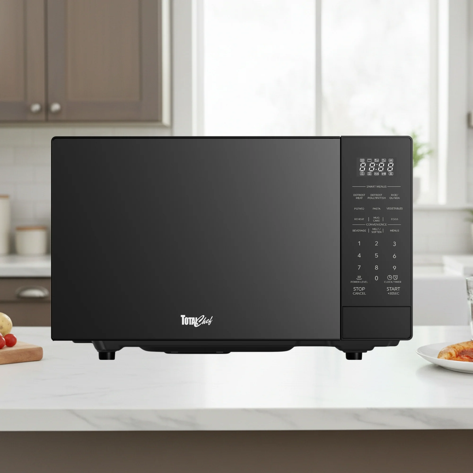 Total Chef 1200W Flatbed Inverter Microwave Oven with Smart Sensor 32L, Black - Image 2