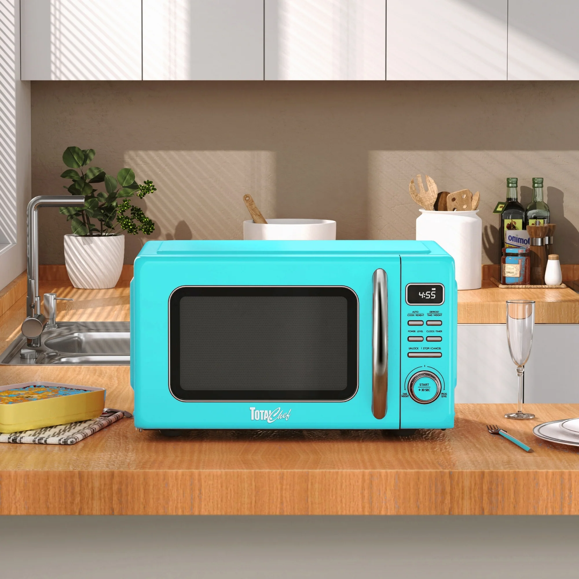 Total Chef Retro Microwave 25L Blue - Image 3