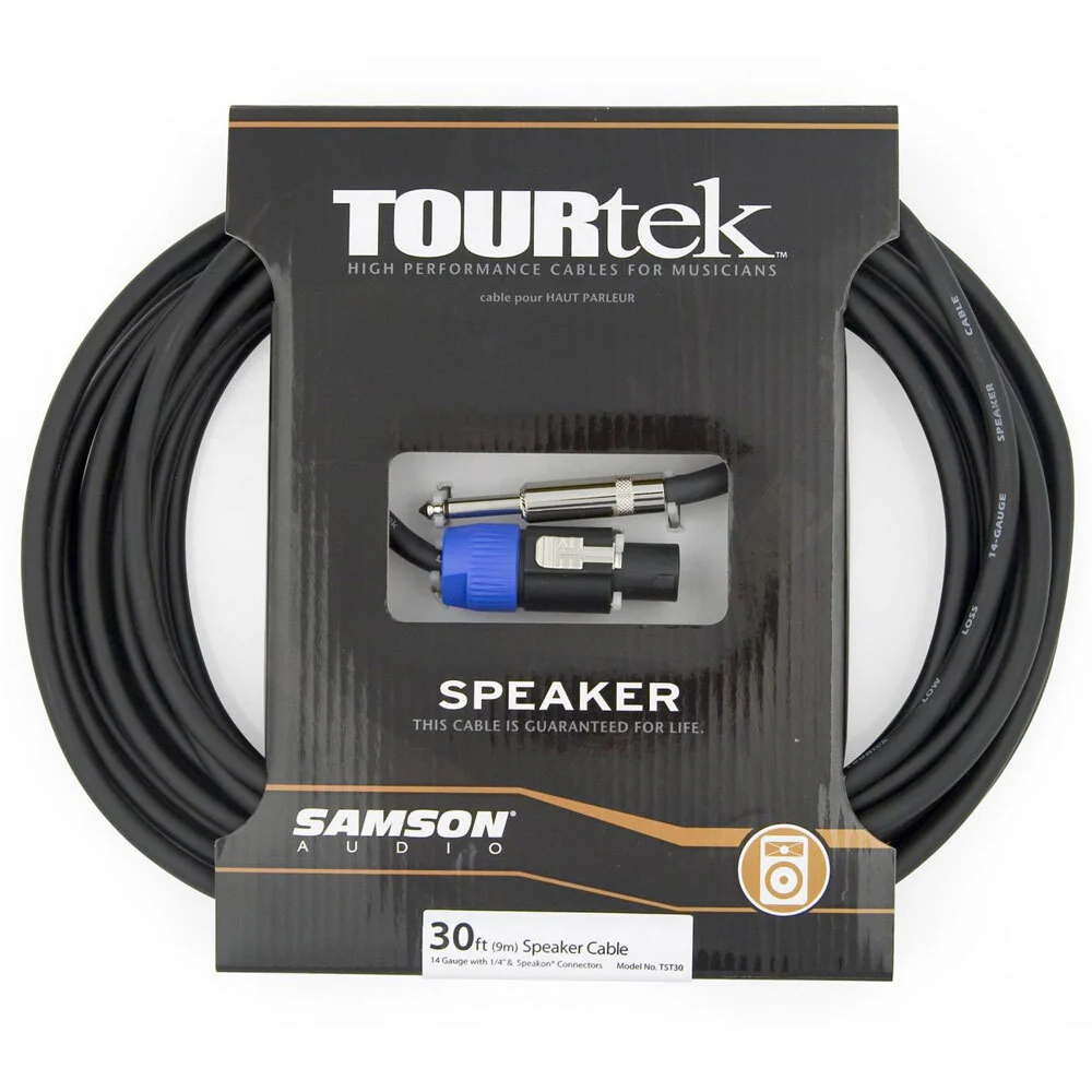 TourTek 9.15m Male Speakon to Jack Speaker Cable/Audio Connector - Image 2