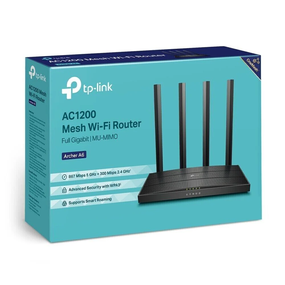 TP-Link Archer A6 AAC1200 Wireless MU-MIMO Gigabit Router - Image 7