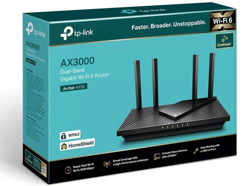 TP-Link Archer AX55 AX3000 Dual Band Gigabit Wi-Fi 6 Router - Image 3