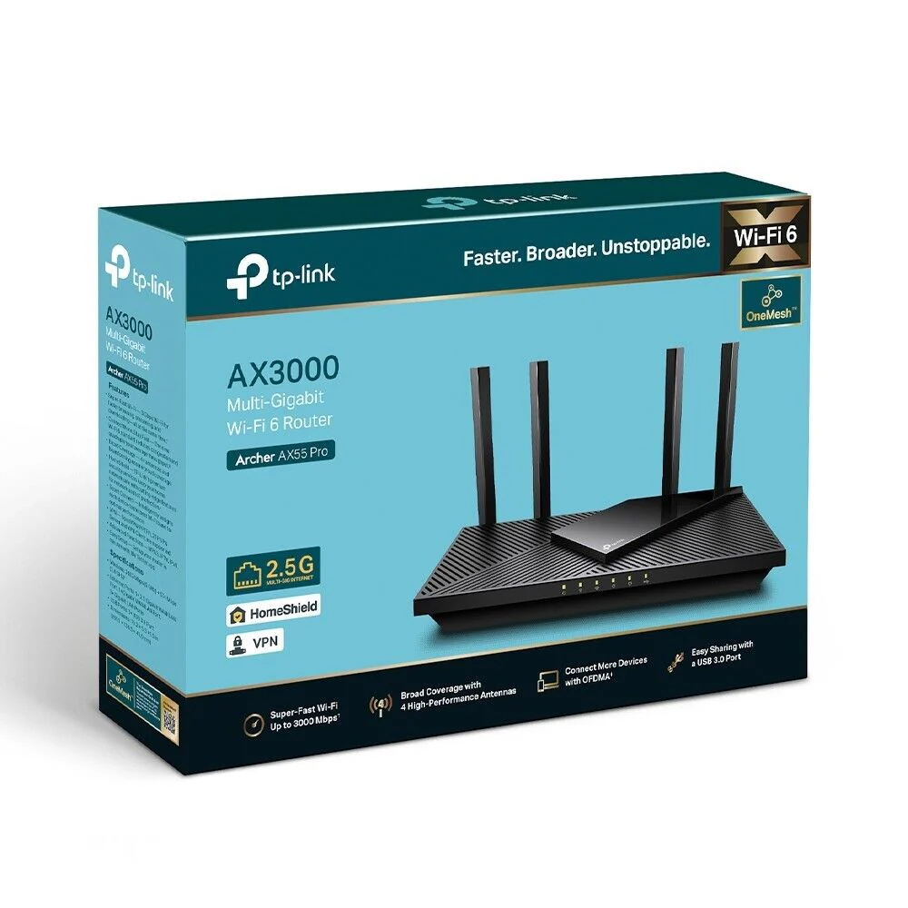 TP-Link Archer AX55 PRO AX3000 Multi-Gigabit Wi-Fi 6 Wireless Router - Image 7