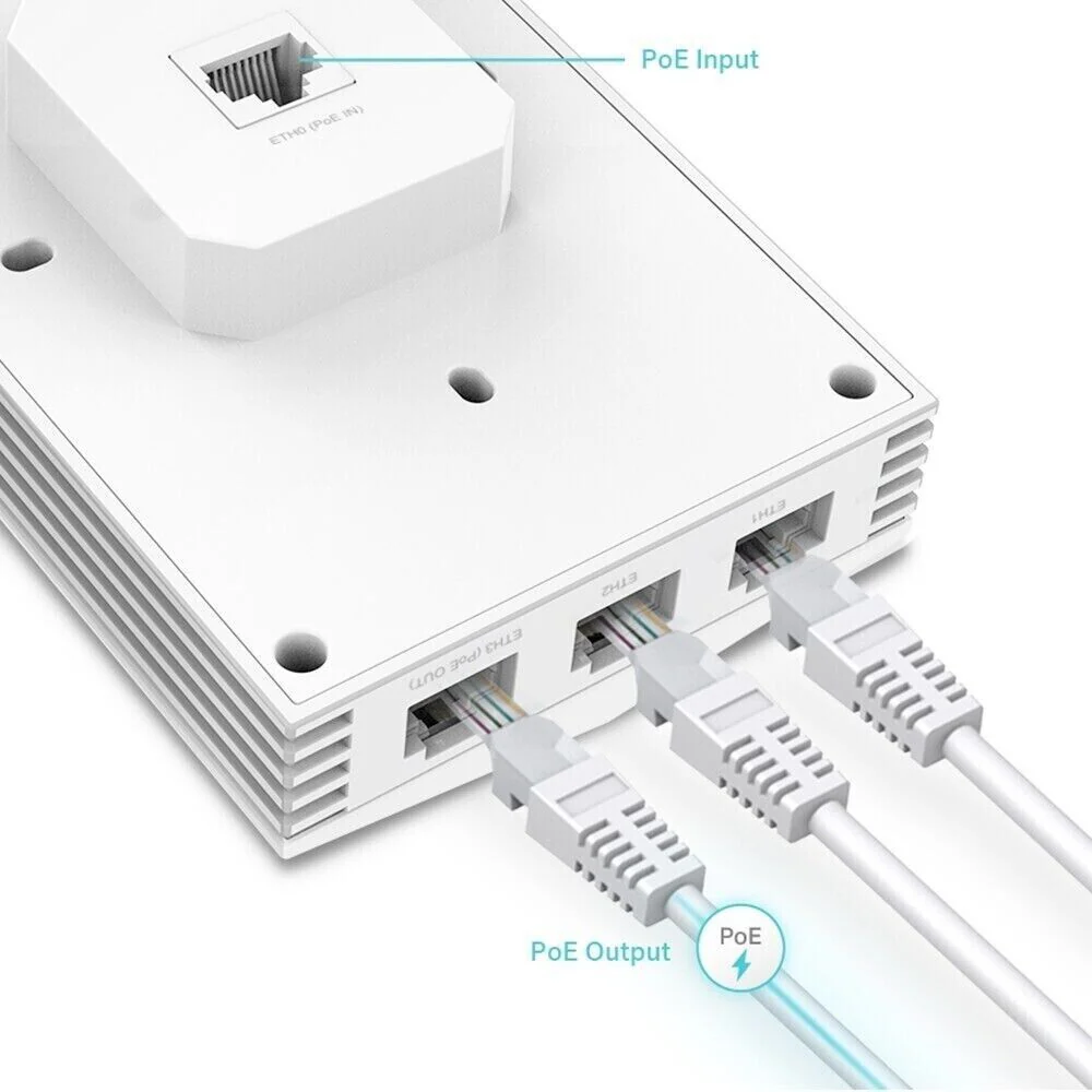 TP-Link EAP655-WALL AX3000 Wall Plate Wi-Fi 6 Access Point Gigabit Omada with PoE - Image 4