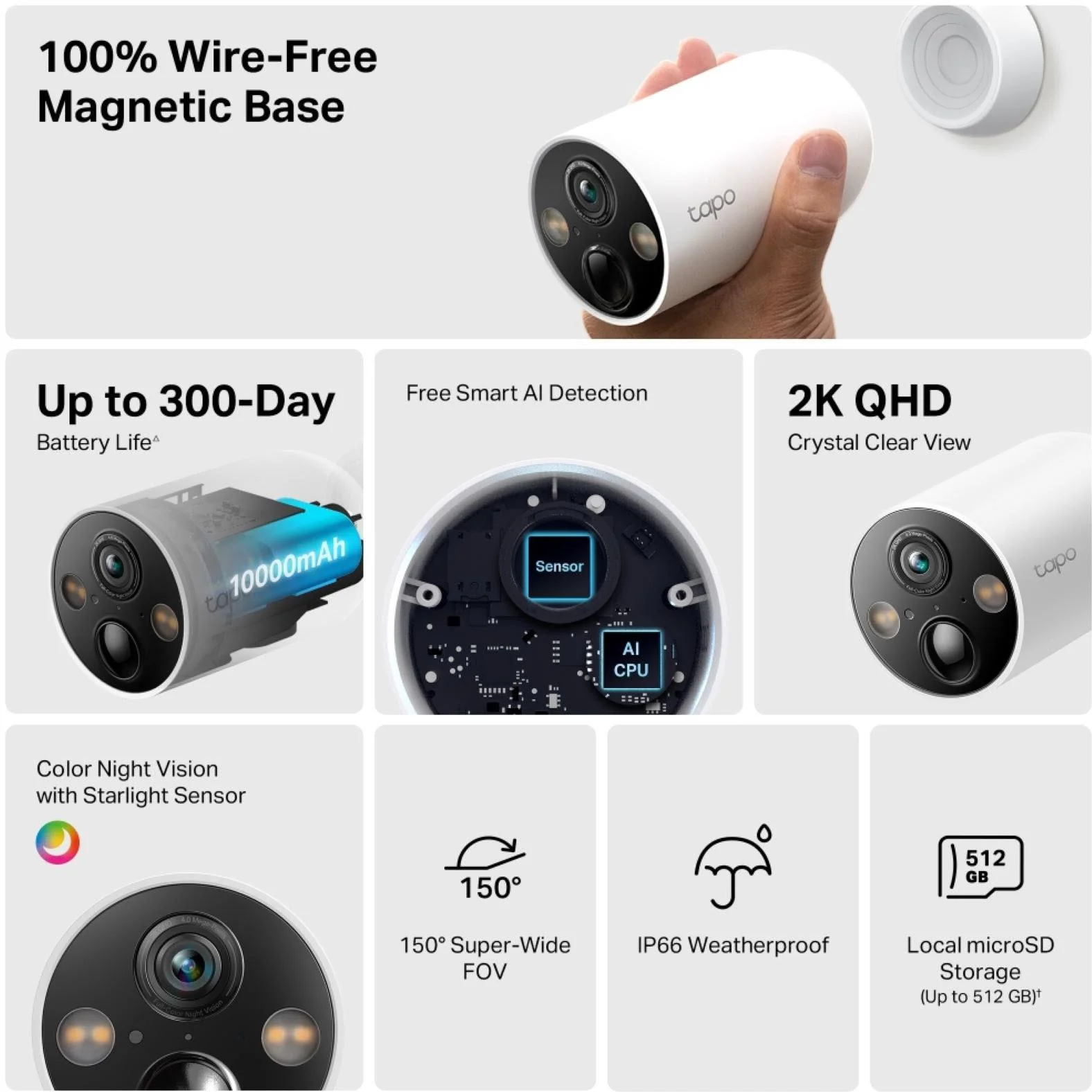 TP-Link Tapo 2K Smart Wire-Free Security Camera (2-pack) - Image 4